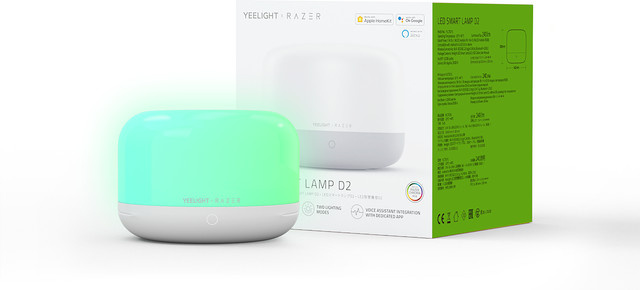 Yeelight Smarte LED Tischlampe D2 mit RGB-Funktion, WiFi und Fernbedienung in Weiß - Bild 1