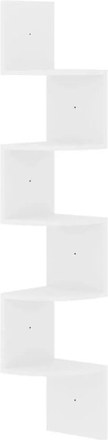 vidaXL Wand-Eckregal in Hochglanz-Weiß aus Holzwerkstoff, B/T/H: 19 x 19 x 123 cm - Bild 1
