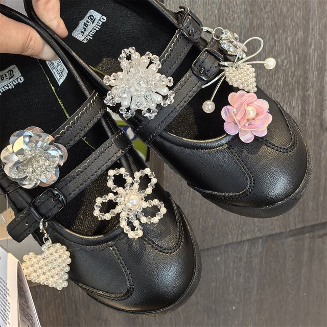 SMATLELF Schuhclips, Perlen-Schleifen-Herz, abnehmbarer Anhänger - Bild 1