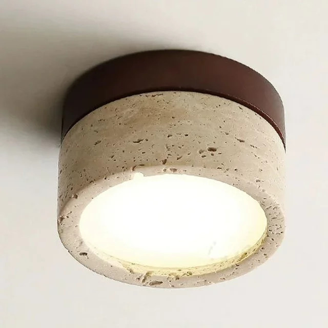 LED Deckenleuchte im Wabi Sabi Design in Beige für Wohnzimmer, Schlafzimmer und Flur - Bild 1