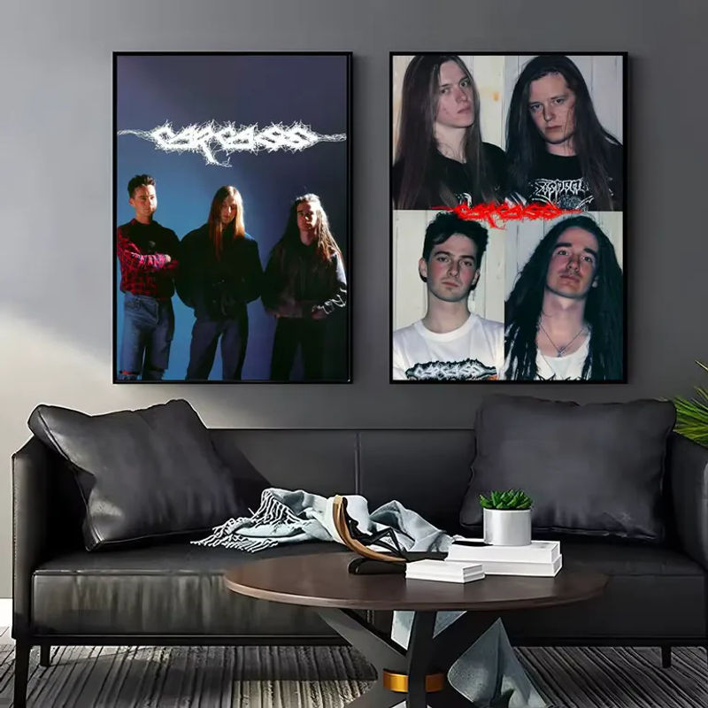 C-CARCASS Rock-Poster als klebrige Wandkunst für dein Zuhause, mehrfarbig und schwarz, rahmenlos - Bild 2