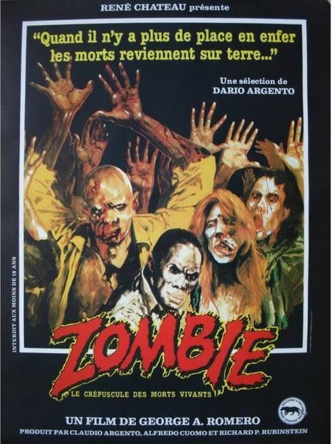 Originales Kinoposter Zombie Romero Dawn of the Dead Cine Kleinformat B: 53 cm, H: 40 cm - Bild 1