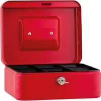 Geldkassette aus Metall in Schwarz oder Rot - Bild 1