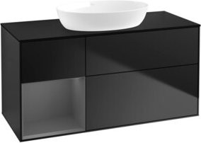 V&B Waschtischunterschrank Finion in Blau lackiert, Breite: 120 cm, Tiefe: 50,1 cm, Höhe: 50,1 cm - Bild 1