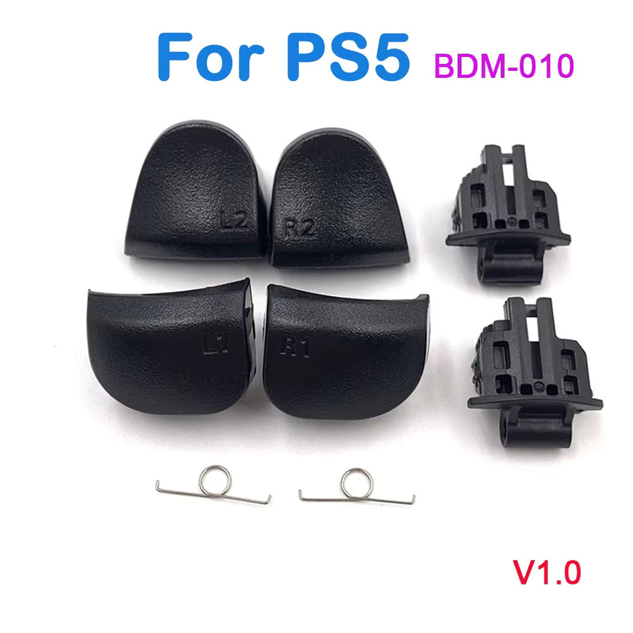 TingDong 1/10 Set Kleine Trigger-Halterung für PlayStation 5 PS5 BDM-010 Controller L2 R2 Tasten Drehhalterung Innenrahmen in Schwarz - Bild 3