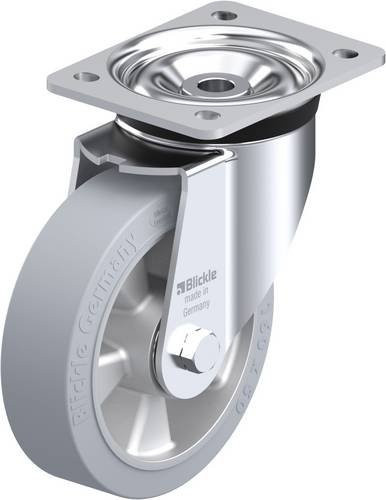Blickle Lenkrolle LK-ALEV 160K-SG in Grau mit Stahlgehäuse, Rad-Durchmesser: 160 mm, Tragfähigkeit: 400 kg - Bild 1