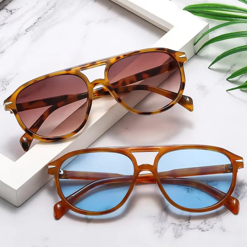 SO&EI Sonnenbrille Pilot, Vollrand, Blau Orange, Unisex - Bild 2