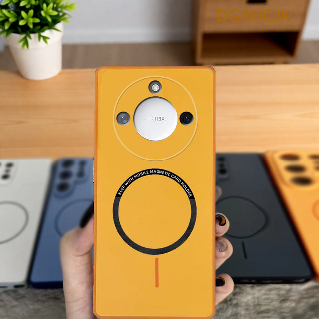 Honor X9c Smart Case Stoßfeste Silikon Schutzhülle mit Magnetfunktion in Blau und Orange - Bild 1