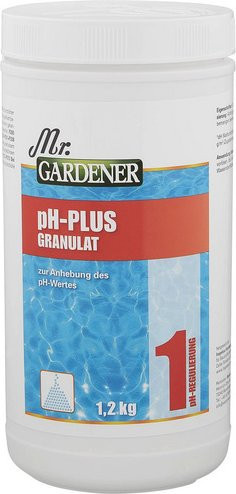 Mr. GARDENER PH-Plus Pool-Wasserpflege zur pH-Wert-Anpassung, 1,2 kg, weiß - Bild 1