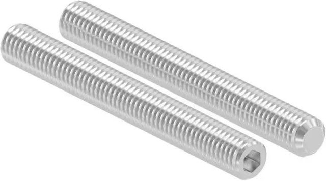 FeNau Gewindestift aus Edelstahl V2A M8 x 70 mm mit Innensechskant und Kegelkuppe nach DIN 913 in Silber - Bild 1