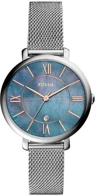 Fossil Armbanduhr Quarz, Edelstahl, Blau, Damen - Bild 1