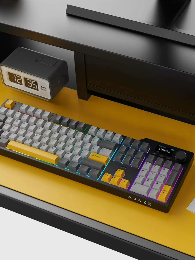 Ajazz AK35I V3 MAX Mechanische Gaming-Tastatur mit TFT-Farbdisplay, Tri-Modus (Kabelgebunden, Bluetooth, Kabellos), Hot-Swap und 8000mAh Akku - Bild 5