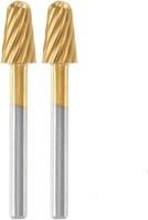 Dremel Fräser Zylinder Kugel aus Edelstahl in Gold, Durchmesser: 6,4 mm, 2er-Set - Bild 1
