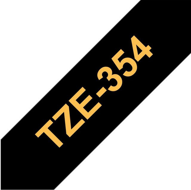 Brother TZe-354 Laminiertes Schriftband Gold auf Schwarz, Breite: 24 mm, Länge: 8 m - Bild 3