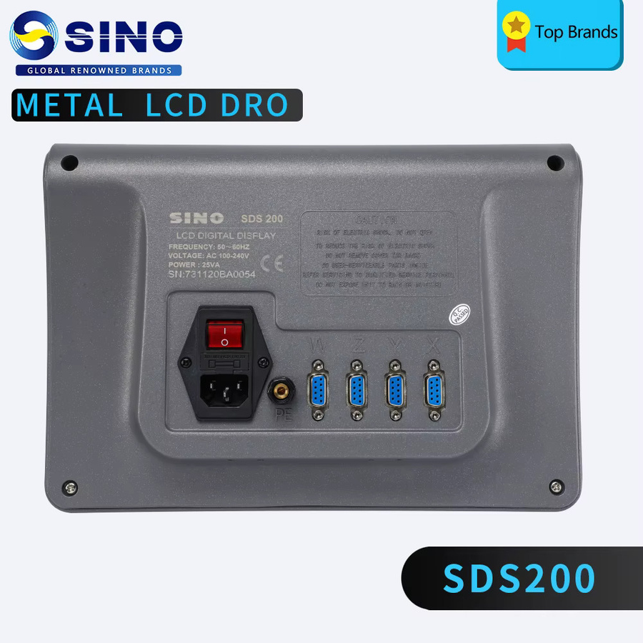 Sino SDS200 Digitalanzeige Kit mit 4 Achsen und Glas-Linearskala für CNC-Fräsmaschinen und Drehmaschinen in Grau - Bild 5