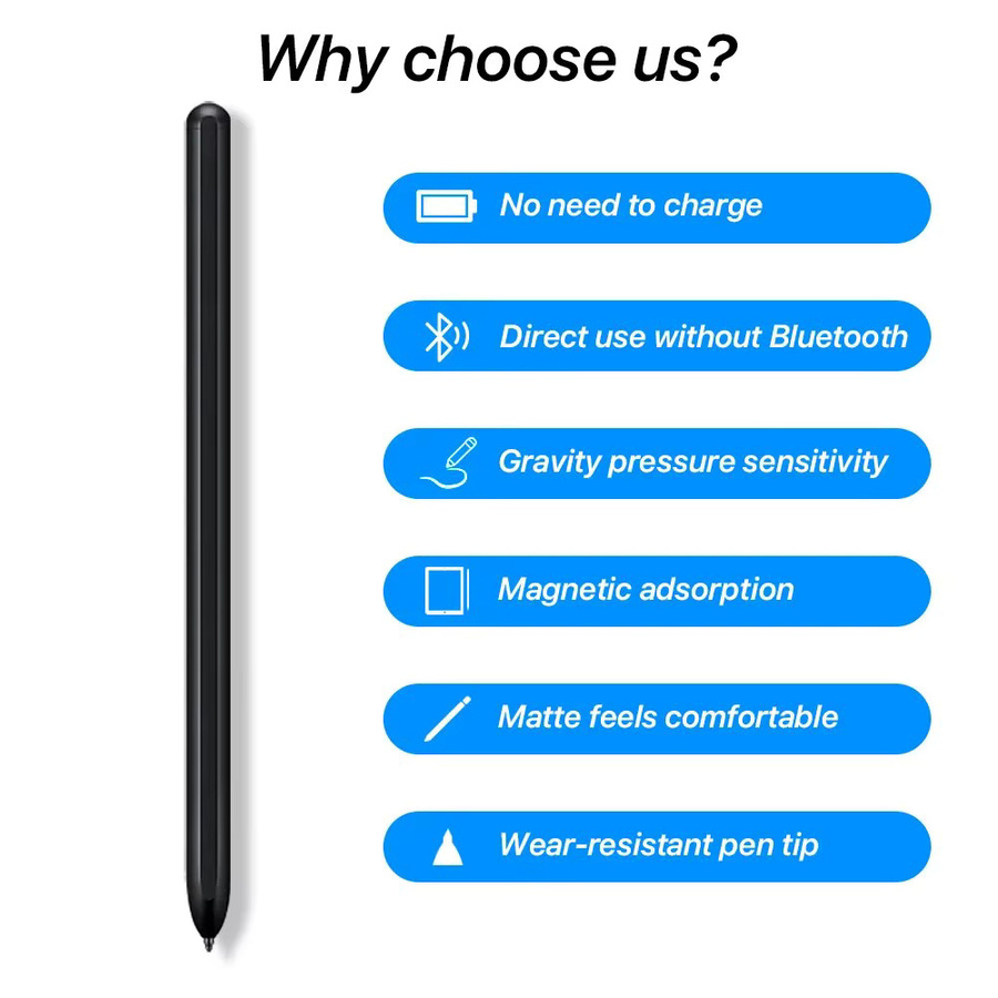 Samsung S Pen Stylus mit Druckerkennung und Radierfunktion in Schwarz für Galaxy Tab S6 Lite, S7 FE, S8 Plus und S9 Ultra - Bild 2