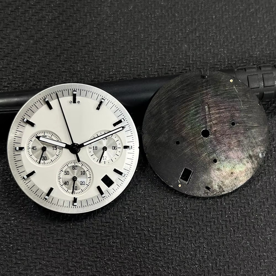 Uhrenzifferblatt VK63, Grün, Leuchtend, mit Datumsfenster, 32,5 mm - Bild 2