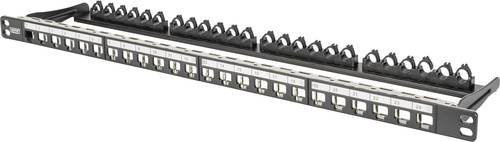 Digitus DN-91422 Modulares High Density Patchpanel 24 Port, geschirmt, Schwarz, B: 48,3 cm, H: 2,2 cm, T: 4,5 cm - Bild 1