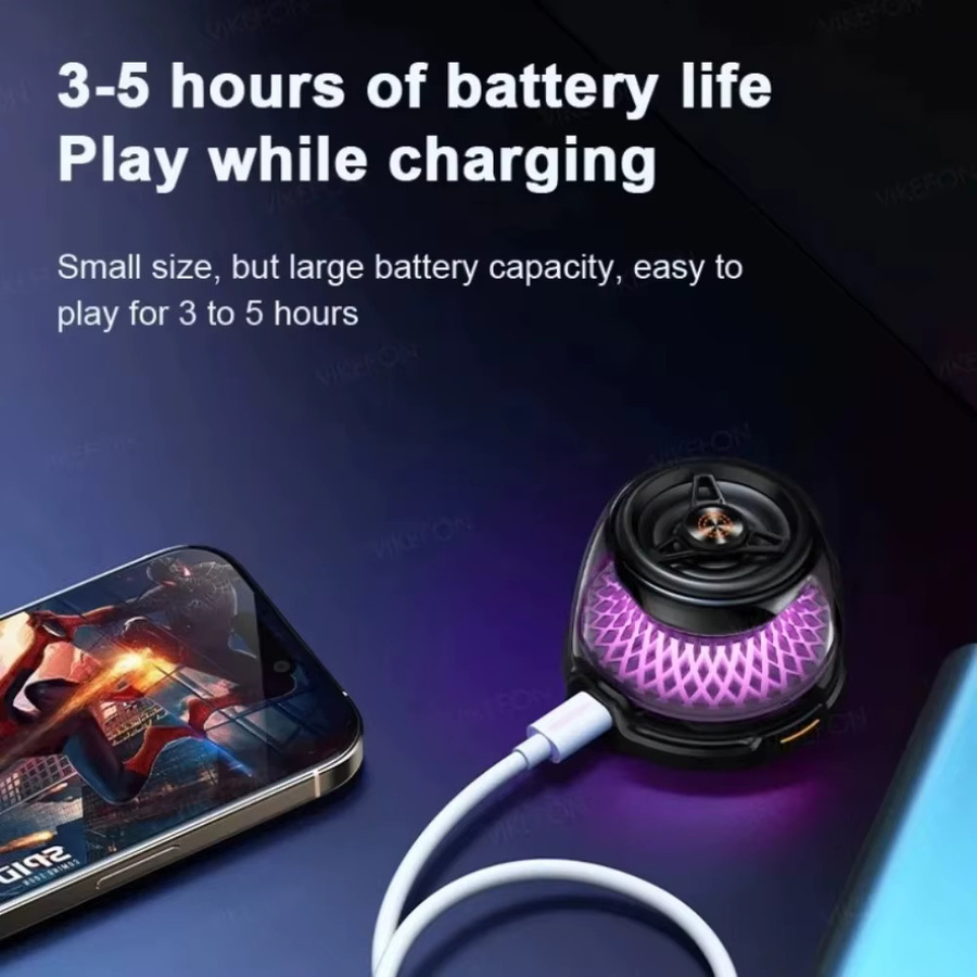 Opansten 2-in-1 Bluetooth-Lautsprecher mit magnetischem kabellosem Ladegerät und Handyhalterung für MagSafe, RGB Musik-Rhythmus-Player, Mini-Soundbox in Schwarz oder Weiß - Bild 2