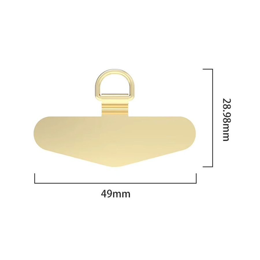 Universal Telefon Lanyard Dichtung Patch aus Edelstahl in Silber oder Schwarz für Handy-Anhänger und Kabel-Tabs - Bild 4