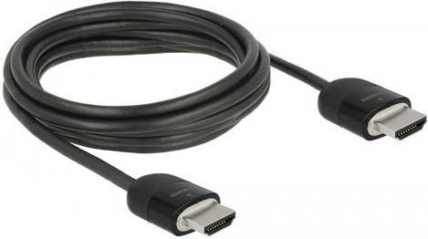 Delock HDMI Anschlusskabel 4K UHD in Schwarz mit 3 m Länge und vergoldeten Steckkontakten - Bild 1
