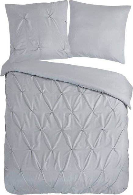 Microfaser Bettwäsche Elegance Pure Silber aus Polyester mit Bettbezug und Kissenbezug, B/L: 135 x 200 cm und 80 x 80 cm - Bild 1