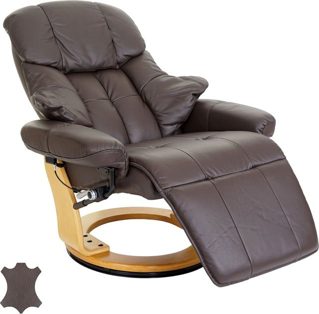MCA Relaxsessel Windsor 2 Fernsehsessel aus Echtleder in Naturbraun - Bild 1