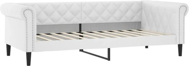 vidaXL Tagesbett Weiß Kunstleder Modern B/T/H: 200 x 80 x 68 cm - Bild 1