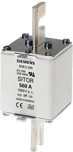 Siemens 3NE3335 Sicherungseinsatz Sicherungsgröße 2, 560A, 1000V, 3 Stück, Weiß - Bild 1