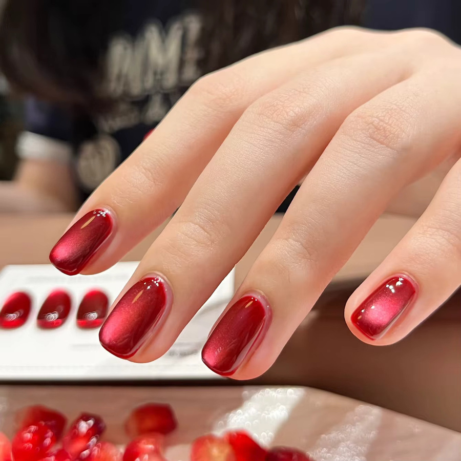 MISS SHAKA Nagellack Rotwein, Schimmernd, Gel, Unisex - Bild 5
