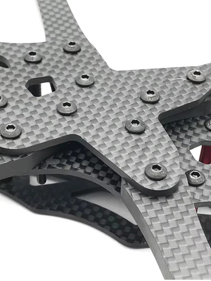 Foxhound Carbon Fiber Quadcopter Rahmen Kit 225 mm mit 5,5 mm Armen in Schwarz für FPV Freestyle RC Racing Drohnen - Bild 6
