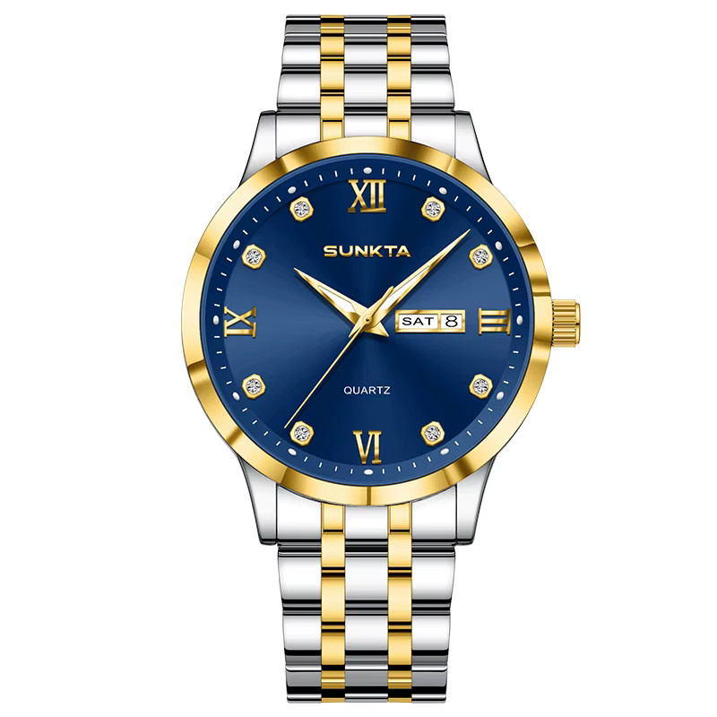 LIGE Armbanduhr Quarz, Edelstahl, Blau, Silber, Herren - Bild 7