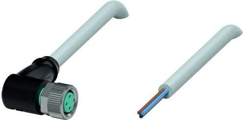 Pepperl+Fuchs Sensor-Aktor-Steckverbinder 240800-100005, konfektioniert, 3 Polzahl, grau, Kabellänge: 1 m - Bild 1