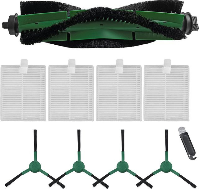 Vibratite Zubehör-Set für Roomba 105 und Combo Essential Y0140 mit Hauptbürste, Seitenbürsten und Filtern in Grün - Bild 1