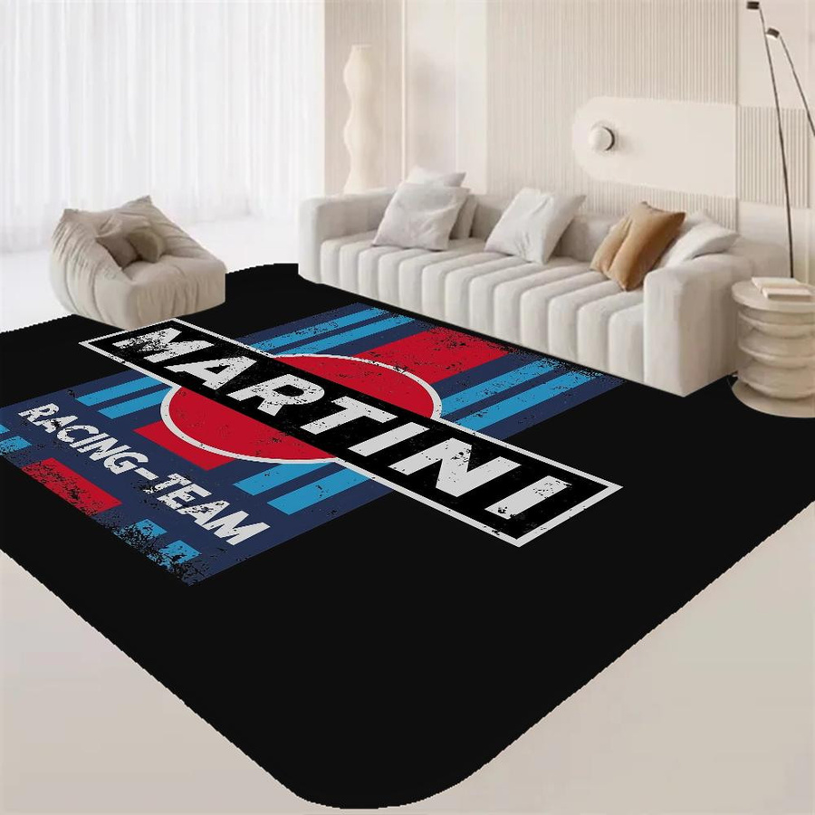 M-Martini Racing Logo Bereichsmatte, Waschbar und Rutschfest, Mehrfarbig, Breite: 60 cm, Länge: 90 cm - Bild 1