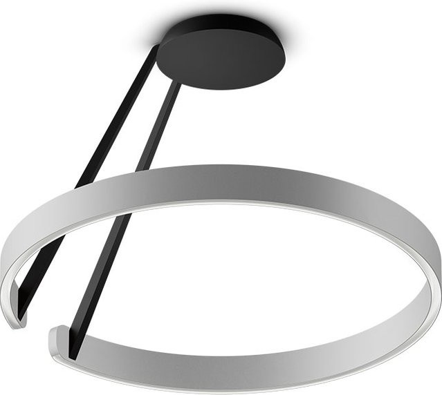 Occhio Mito Aura Alta 60 LED-Deckenleuchte in Schwarz Matt und Silber Matt mit Occhio air Modul und x-tra warmem Licht (2200K - 3500K) - Bild 1
