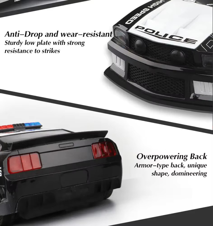 Kmoist Mustang Polizei RC Auto, 1:12, ferngesteuert, Stunt Drift - Bild 5