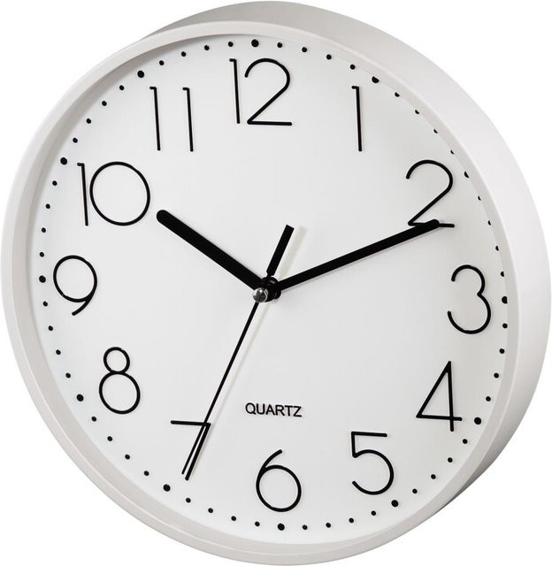 Hama Wanduhr PG-220 Weiß Analog mit Silent-Funktion und Quarzwerk - Bild 1