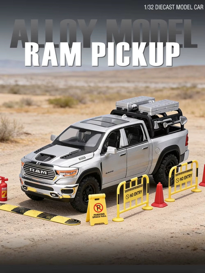 RMZ city Ram Mammoth 6X6 Auto-Modell, 1:32 Maßstab, mit Licht und Sound - Bild 5