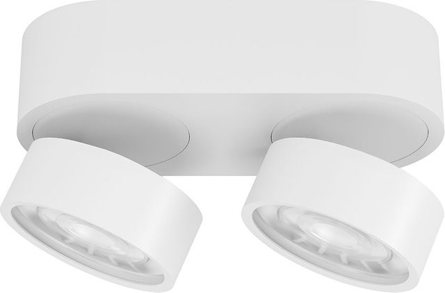 LUX-IT Swing 75 Round LED-Deckenstrahler 2-flammig in Weiß, dimmbar und verstellbar, warmweißes Licht (2700K) - Bild 1