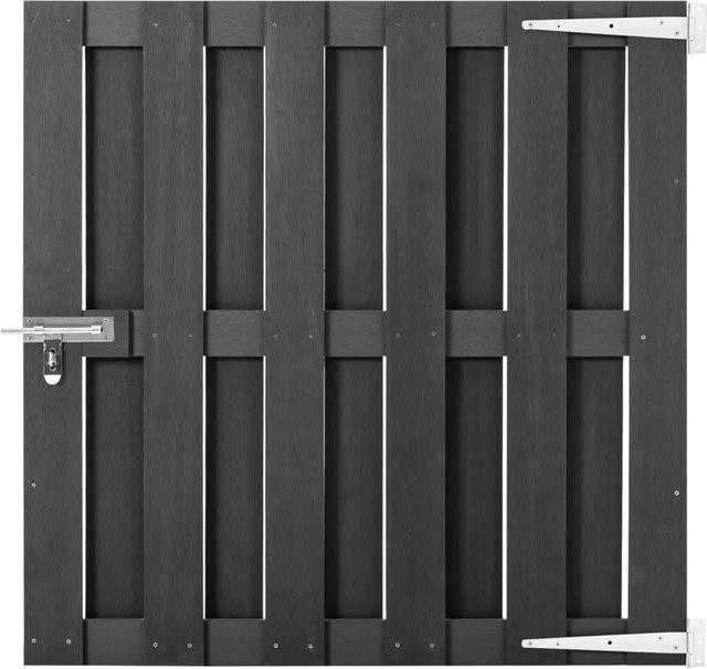 vidaXL Gartentor aus WPC in Grau, Breite: 100 cm, Höhe: 100 cm - Bild 1