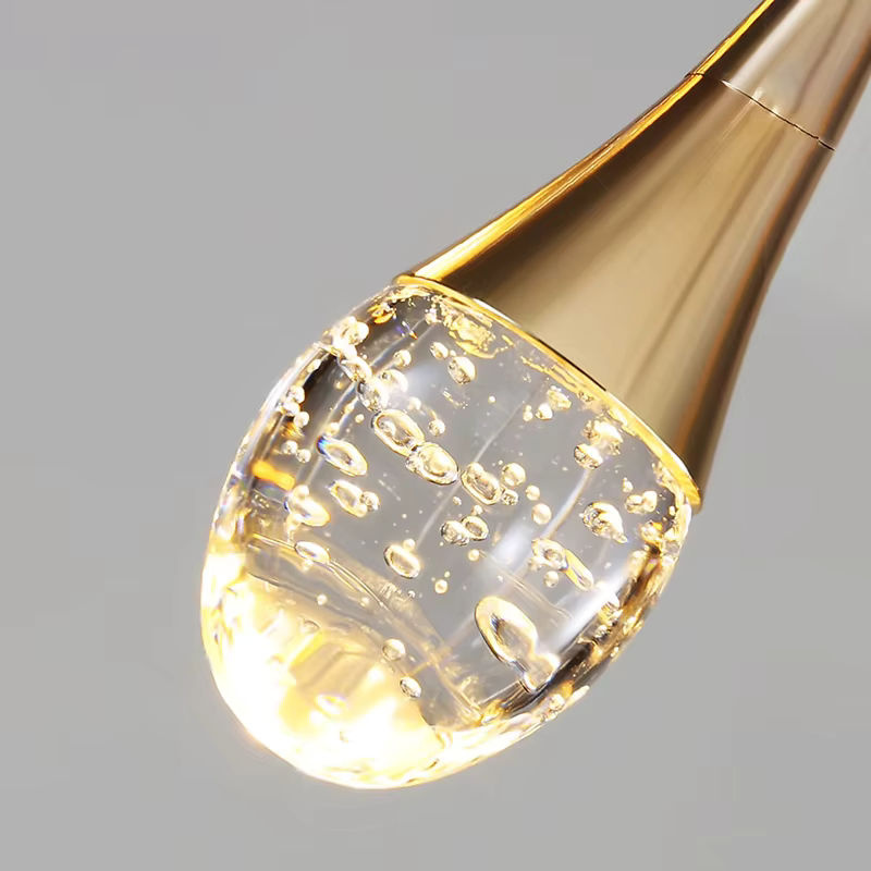 Claeted Kristall-Pendelleuchte LED in Gold/Messing für Wohnzimmer und Schlafzimmer - Bild 4