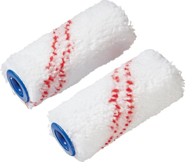 LUX-TOOLS Mini Lackierwalzen aus Polyester, 2 Stück, Farbe: Weiß, Breite: 6 cm - Bild 1