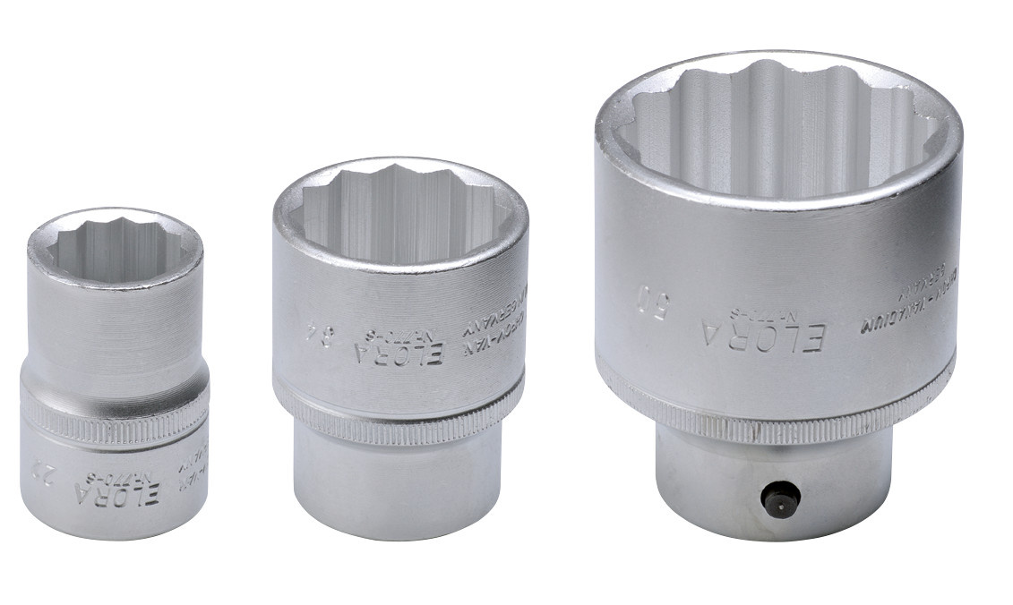 Elora Steckschlüssel-Einsatz 3/4 Zoll Zwölfkant ELORA-770-SM Silber 26 mm - Bild 1