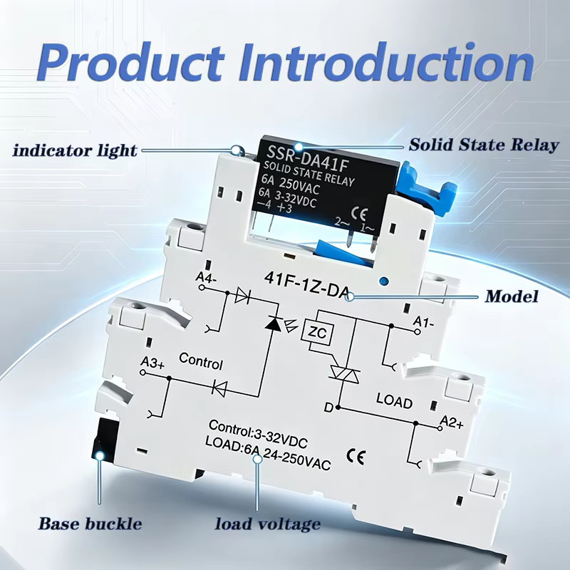 DC-gesteuertes Slim-Interface Solid-State-Relaismodul 41F-1Z-C2 für DIN-Schiene, AC 6A, Schwarz - Bild 3