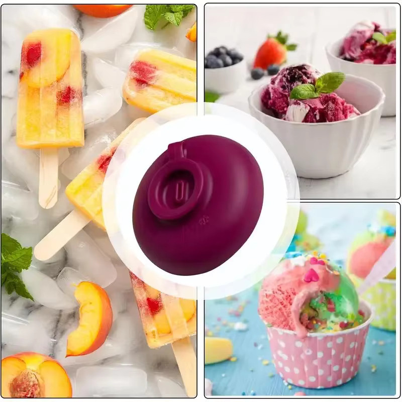 VIE LENTE Eis am Stiel Halter aus Silikon, wiederverwendbare Anti-Tropf-Eisform für Kinder, Mehrfarbig - Bild 4