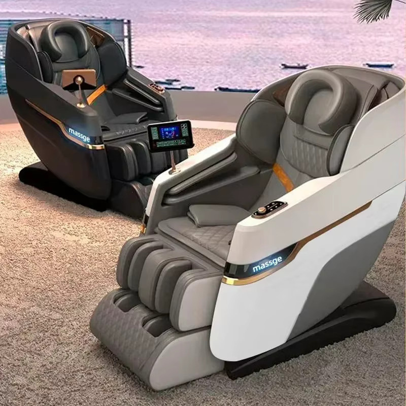 FULANG 4D SL Track Massagestuhl mit Zero Gravity Funktion, Ganzkörper-Airbag-Massage und Touchscreen in Weiß - Bild 3