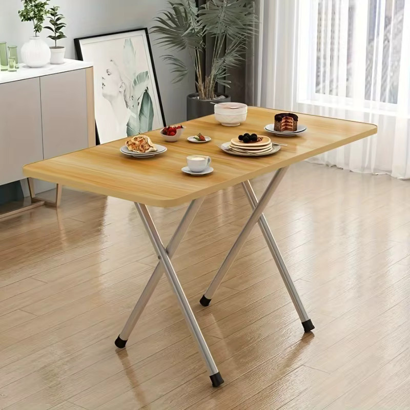 LIUSHADUOLA Klappbarer Schreibtisch und Esstisch in Braun, Moderner Multifunktionstisch aus MDF-Laminat mit rechteckiger Platte - Bild 1