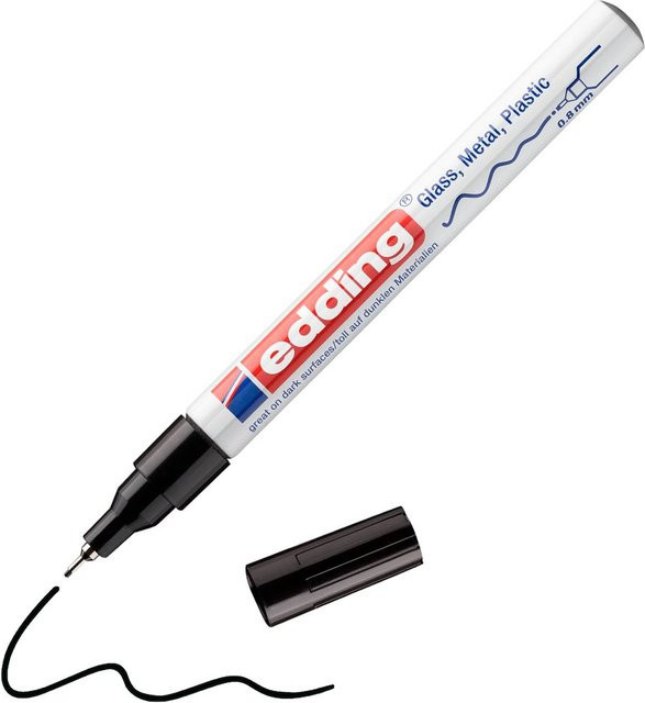 Edding 780 Glanzlackmarker Permanent Schwarz mit feiner Spitze 0,8 mm - Bild 2