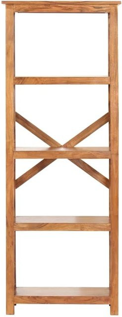 vidaXL Bücherregal aus Akazienmassivholz in Braun, B/T/H: 60 x 30 x 160 cm - Bild 1